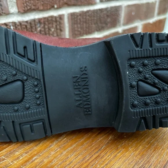 Allen Edmonds Wilbert Leather Mens 9.5 D Oxford Moc Shoes Like New - Picture 11 of 11